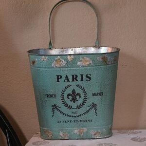 Hobby Lobby Green Parisian Metal Bucket